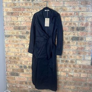Devotion Twins Black shirt dress with tie, size S never been worn